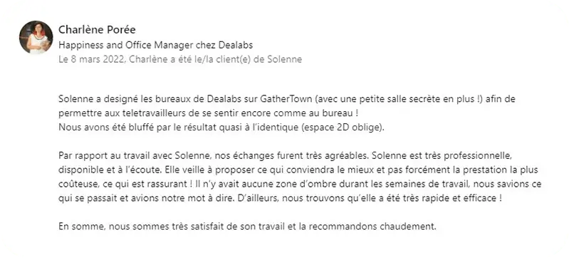 Avis Charlène Porée