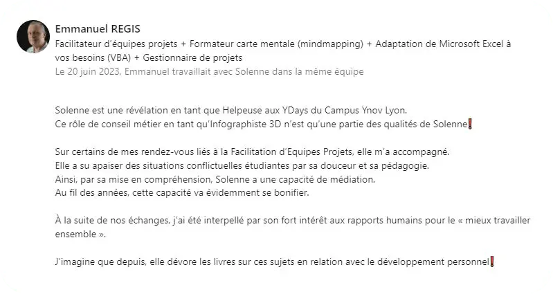 Avis Emmanuel Régis