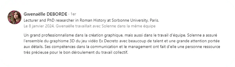 Avis Gwenaëlle Deborde