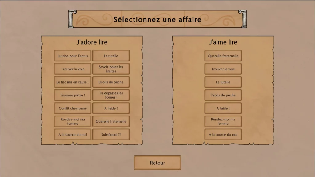 Ex Decreto Menu Affaires